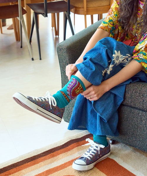 チャイハネ（チャイハネ）の「【チャイハネ】ブロッサスニーカー（スニーカー・レディース・ブラック/グリーン/ホワイト・L/M）」の10枚目の写真