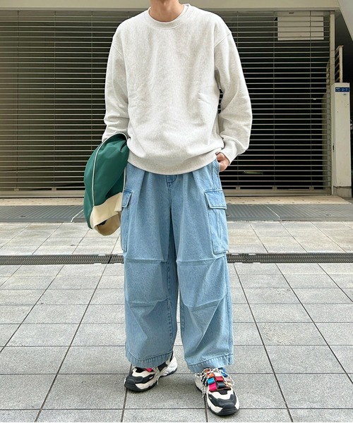 CPCM(シーピーシーエム)の「デニムカーゴパンツ(デニムパンツ・メンズ・ブルー/ブラック・FREE)」の13枚目の写真