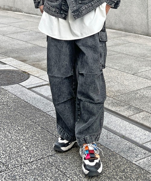 CPCM（シーピーシーエム）の「デニムカーゴパンツ（デニムパンツ 