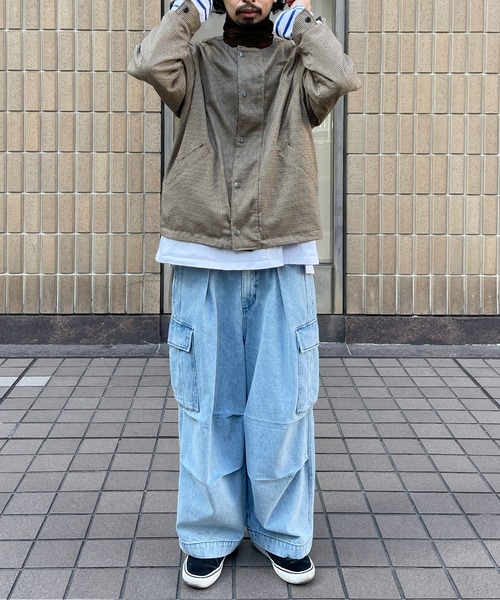 CPCM(シーピーシーエム)の「デニムカーゴパンツ(デニムパンツ・メンズ・ブルー/ブラック・FREE)」の16枚目の写真