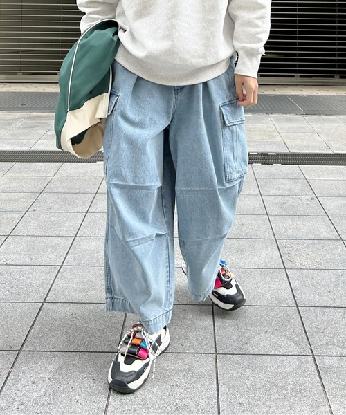 CPCM(シーピーシーエム)の「デニムカーゴパンツ(デニムパンツ・メンズ・ブルー/ブラック・FREE)」の17枚目の写真