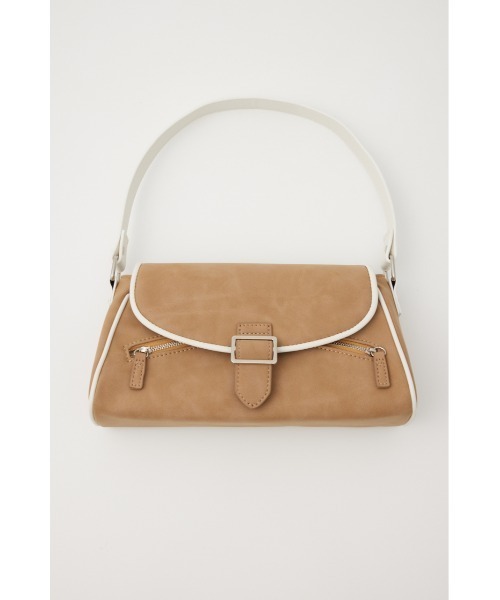 LAGUA GEM（ラグアジェム）の「PIPING ONE HANDLE BAG ワンハンドルバッグ（ハンドバッグ・レディース・ベージュ/ピンク・FREE）」の2枚目の写真