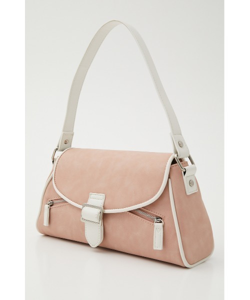 LAGUA GEM（ラグアジェム）の「PIPING ONE HANDLE BAG ワンハンドルバッグ（ハンドバッグ・レディース・ベージュ/ピンク・FREE）」の5枚目の写真