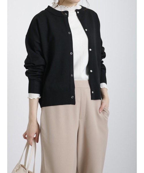 Samansa Mos2 blue(サマンサモスモスブルー)の「リングドットニットカーディガン(カーディガン/ボレロ・レディース・ブラック/ブルー/キナリ/イエロー/グリーン・フリ-)」の11枚目の写真