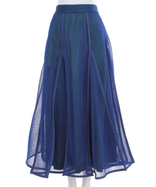 UN3D.（アンスリード）の「パイピングメッシュスカート（スカート・レディース・ホワイト/ブラック/ブルー・36/38）」の8枚目の写真