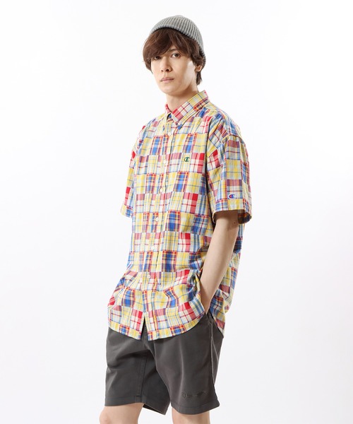 Champion(チャンピオン)の「【Champion/チャンピオン】メンズ メンズカジュアル ショートスリーブシャツ(シャツ/ブラウス・メンズ・イエロー/ブルー/ダークグリーン・MEDIUM/LARGE/X-LARGE)」の8枚目の写真