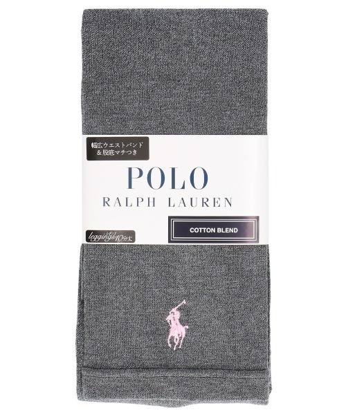 POLO RALPH LAUREN（ポロ ラルフ ローレン）の「POLO RALPH LAUREN レディース やさしくフィット 綿混 ワンポイント 10分丈レギンス 01841590（レギンス/スパッツ・レディース・グレー系その他/グレー×ピンク/ブラック×ゴールド・M/L）」の6枚目の写真