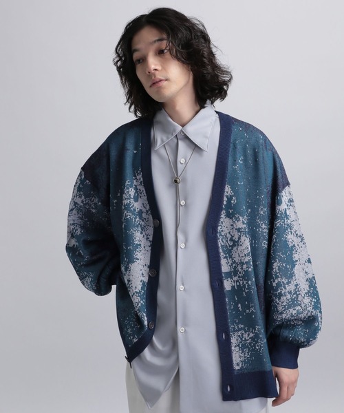 HARE（ハレ）の「シアーアブストラクトカーディガン(HARE 
