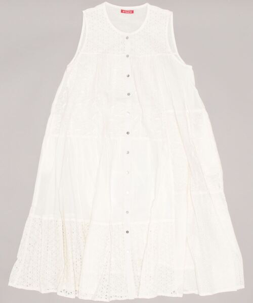 チャイハネ（チャイハネ）の「【チャイハネ】シフリー刺繍メグナノースリーブワンピース（ワンピース・レディース・ブラック/ホワイト/ブルー・FREE）」の9枚目の写真