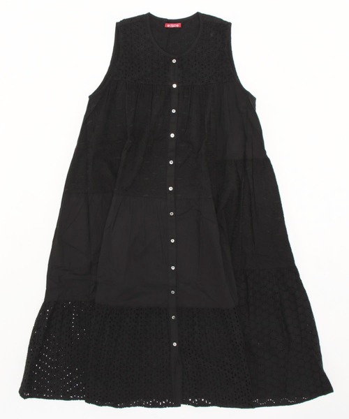 チャイハネ（チャイハネ）の「【チャイハネ】シフリー刺繍メグナノースリーブワンピース（ワンピース・レディース・ブラック/ホワイト/ブルー・FREE）」の10枚目の写真