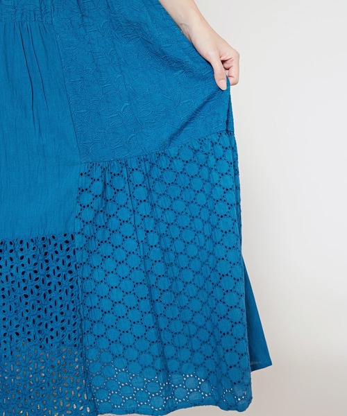 チャイハネ（チャイハネ）の「【チャイハネ】シフリー刺繍メグナノースリーブワンピース（ワンピース・レディース・ブラック/ホワイト/ブルー・FREE）」の20枚目の写真