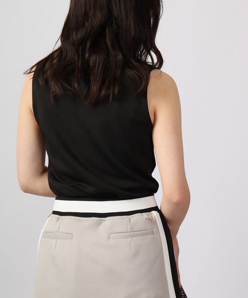 CECIL McBEE（セシルマクビー）の「CECIL McBEE green ヘンリーノースリーブ　GOLF（タンクトップ・レディース・ブラック/ホワイト・2/1）」の9枚目の写真