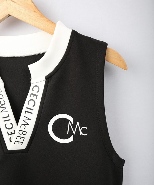 CECIL McBEE（セシルマクビー）の「CECIL McBEE green ヘンリーノースリーブ　GOLF（タンクトップ・レディース・ブラック/ホワイト・2/1）」の16枚目の写真