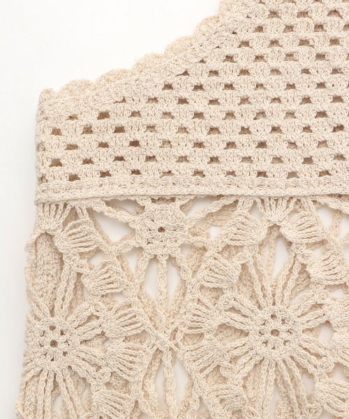 チチカカ(チチカカ)の「クロシェ風ワンピース(ワンピース・レディース・ブラック/アイボリー・FREE)」の12枚目の写真