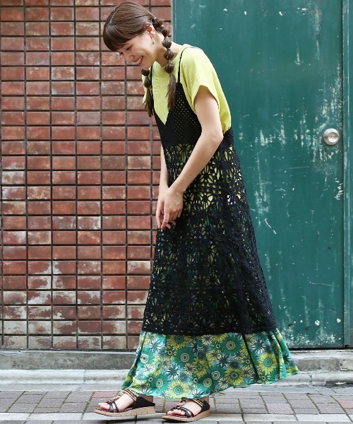 チチカカ(チチカカ)の「クロシェ風ワンピース(ワンピース・レディース・ブラック/アイボリー・FREE)」の17枚目の写真