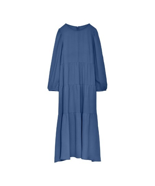 Re:EDIT（リエディ）の「[低身長/高身長/大きいサイズ有]ポーラティアードマキシワンピース（ワンピース・レディース・モカ/ブルー/ブラック/ベージュ・MEDIUM/LARGE/SHORT/X-LARGE/TALL）」の10枚目の写真