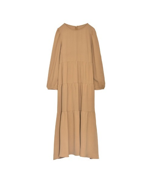 Re:EDIT（リエディ）の「[低身長/高身長/大きいサイズ有]ポーラティアードマキシワンピース（ワンピース・レディース・モカ/ブルー/ブラック/ベージュ・MEDIUM/LARGE/SHORT/X-LARGE/TALL）」の11枚目の写真