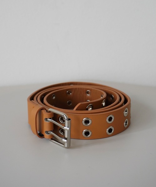 Port（ポート）の「ダブルピン ハトメ ベルト / アイレット ベルト（ベルト・レディース・ブラック/クリア/ブラウン/ホワイト/シルバー/レオパード・FREE）」の3枚目の写真