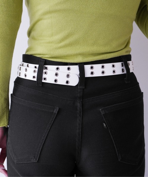 Port（ポート）の「ダブルピン ハトメ ベルト / アイレット ベルト（ベルト・レディース・ブラック/クリア/ブラウン/ホワイト/シルバー/レオパード・FREE）」の14枚目の写真