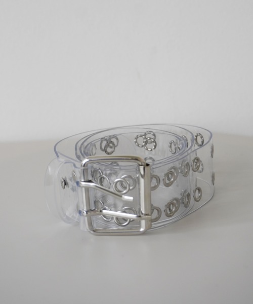 Port（ポート）の「ダブルピン ハトメ ベルト / アイレット ベルト（ベルト・レディース・ブラック/クリア/ブラウン/ホワイト/シルバー/レオパード・FREE）」の12枚目の写真