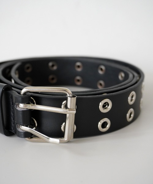 Port（ポート）の「ダブルピン ハトメ ベルト / アイレット ベルト（ベルト・レディース・ブラック/クリア/ブラウン/ホワイト/シルバー/レオパード・FREE）」の9枚目の写真