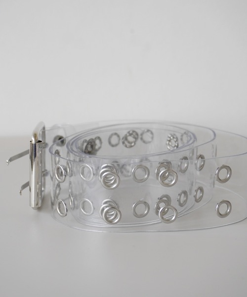 Port（ポート）の「ダブルピン ハトメ ベルト / アイレット ベルト（ベルト・レディース・ブラック/クリア/ブラウン/ホワイト/シルバー/レオパード・FREE）」の13枚目の写真