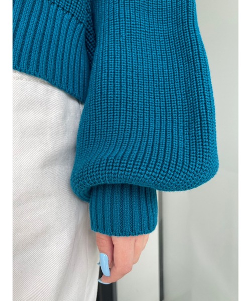 EGOIST（エゴイスト）の「EGロゴ刺繍ニットカーディガン（カーディガン/ボレロ・レディース・ベージュ/パープル/ライトグレー/ブルー・FREE）」の16枚目の写真