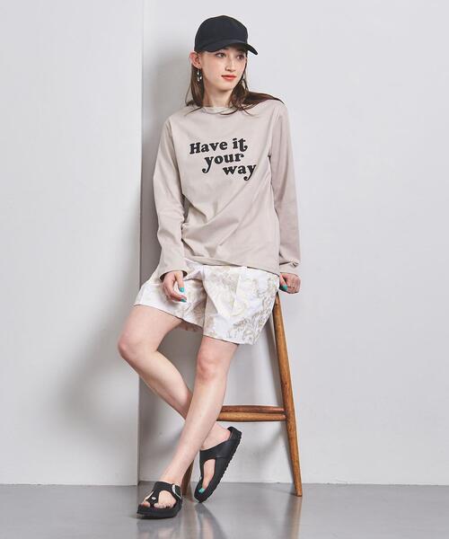 mucci（ムッチ）の「＜mucci＞LOGO ロングスリーブ Tシャツ（Tシャツ/カットソー・レディース・ブラック/ベージュ・0）」の9枚目の写真