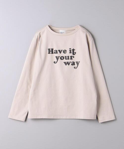 mucci（ムッチ）の「＜mucci＞LOGO ロングスリーブ Tシャツ（Tシャツ/カットソー・レディース・ブラック/ベージュ・0）」の10枚目の写真