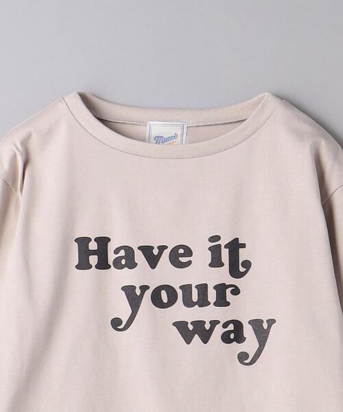 mucci（ムッチ）の「＜mucci＞LOGO ロングスリーブ Tシャツ（Tシャツ/カットソー・レディース・ブラック/ベージュ・0）」の12枚目の写真