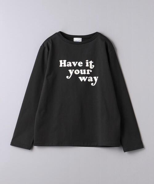 mucci（ムッチ）の「＜mucci＞LOGO ロングスリーブ Tシャツ（Tシャツ/カットソー・レディース・ブラック/ベージュ・0）」の17枚目の写真