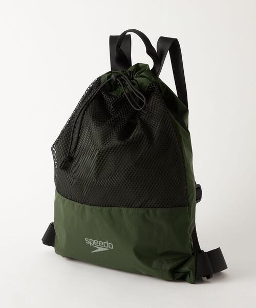 Speedo(スピード)の「【別注】<SPEEDO> ナップサック(バックパック/リュック・キッズ・ブラック/オリーブ・FREE)」の3枚目の写真