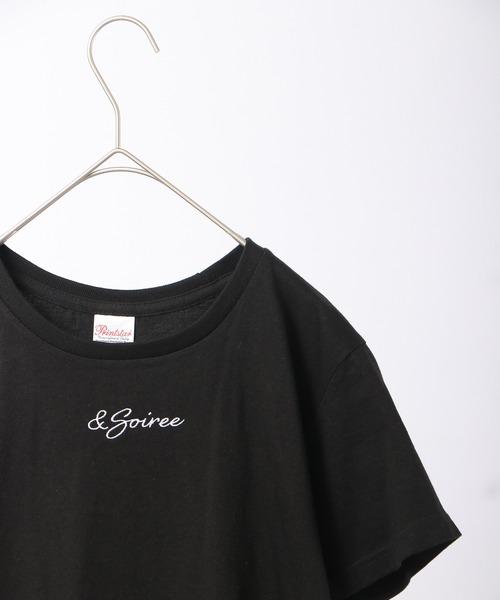 &soiree(アンドソワレ)の「&soiree 刺繍Tシャツ 半袖(Tシャツ/カットソー・レディース・ホワイト/ブラック・M/L)」の16枚目の写真