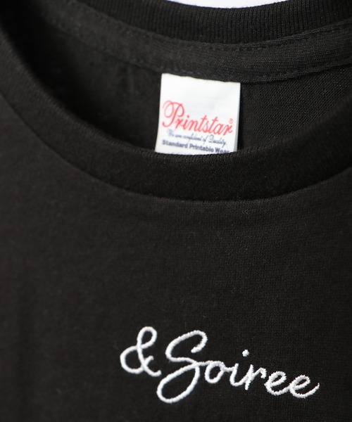 &soiree(アンドソワレ)の「&soiree 刺繍Tシャツ 半袖(Tシャツ/カットソー・レディース・ホワイト/ブラック・M/L)」の17枚目の写真