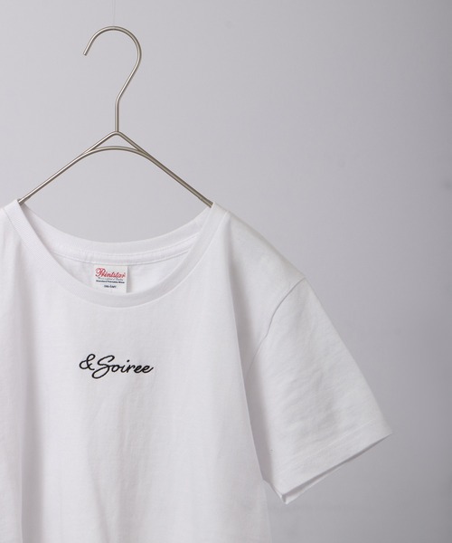 &soiree(アンドソワレ)の「&soiree 刺繍Tシャツ 半袖(Tシャツ/カットソー・レディース・ホワイト/ブラック・M/L)」の5枚目の写真