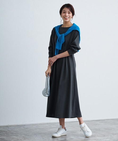 Pierrot（ピエロ）の「2wayシアーニットカーディガン（カーディガン/ボレロ・レディース・ライム/ブラック/オフホワイト/ブルー/ブラウン系その他/シルバーグレー/ピンク・M/L）」の9枚目の写真