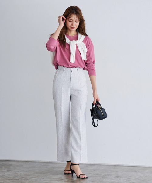 Pierrot（ピエロ）の「2wayシアーニットカーディガン（カーディガン/ボレロ・レディース・ライム/ブラック/オフホワイト/ブルー/ブラウン系その他/シルバーグレー/ピンク・M/L）」の13枚目の写真