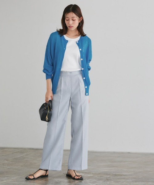 Pierrot（ピエロ）の「2wayシアーニットカーディガン（カーディガン/ボレロ・レディース・ライム/ブラック/オフホワイト/ブルー/ブラウン系その他/シルバーグレー/ピンク・M/L）」の18枚目の写真