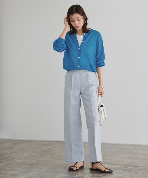 Pierrot（ピエロ）の「2wayシアーニットカーディガン（カーディガン/ボレロ・レディース・ライム/ブラック/オフホワイト/ブルー/ブラウン系その他/シルバーグレー/ピンク・M/L）」の19枚目の写真