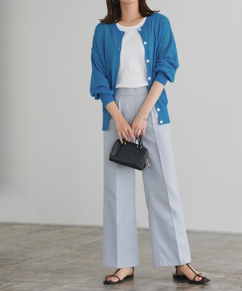 Pierrot（ピエロ）の「2wayシアーニットカーディガン（カーディガン/ボレロ・レディース・ライム/ブラック/オフホワイト/ブルー/ブラウン系その他/シルバーグレー/ピンク・M/L）」の17枚目の写真