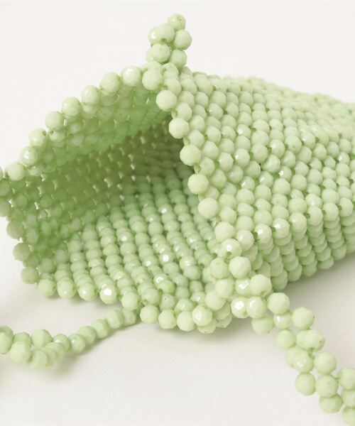 ROSE BUD（ローズバッド）の「(SALUJA)ビーズミニショルダーバッグ（クラッチバッグ・レディース・オレンジ/グリーン・FREE）」の3枚目の写真