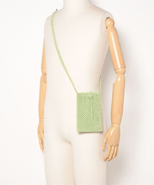 ROSE BUD（ローズバッド）の「(SALUJA)ビーズミニショルダーバッグ（クラッチバッグ・レディース・オレンジ/グリーン・FREE）」の7枚目の写真