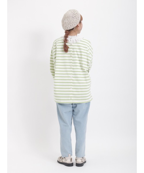 Samansa Mos2(サマンサ モスモス)の「デニムテーパードパンツ(デニムパンツ・レディース・サックスブルー/ブルー・フリ-)」の6枚目の写真