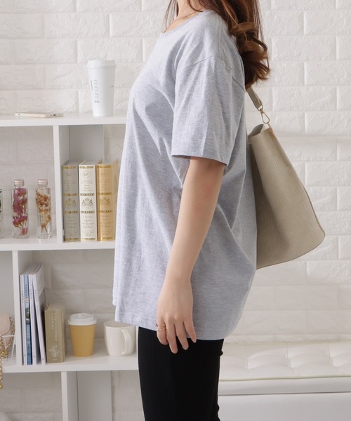 Lace Ladies(レースレディース)の「半袖カラーミニマルTシャツ(Tシャツ/カットソー・レディース・ホワイト/ネイビー/ブラック/ピンク/ブルーグレー/ベージュ/グリーン/グレー・L/XL/M)」の17枚目の写真