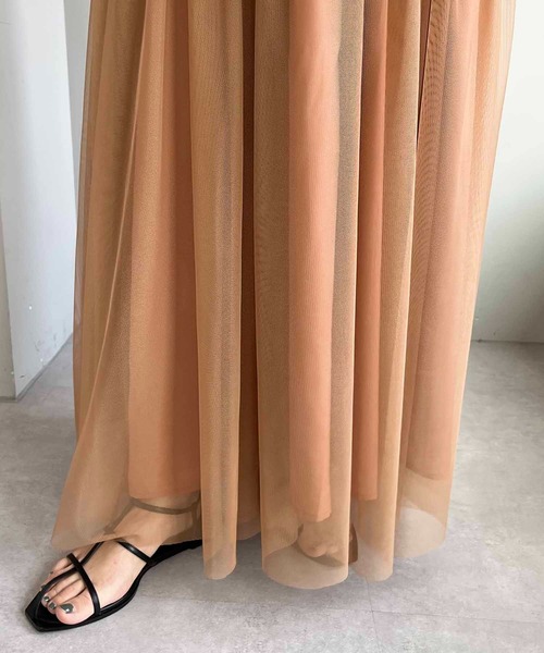 CAPRICIEUX LE'MAGE（カプリシューレマージュ）の「チュールスカート（スカート・レディース・ブラック/ホワイト/ブラウン・FREE）」の13枚目の写真