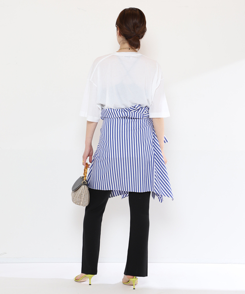 VERMEIL par iena（ヴェルメイユパーイエナ）の「Co/Ace スムースニットパンツ（その他パンツ・レディース・ブラック/ネイビー・36/38）」の6枚目の写真