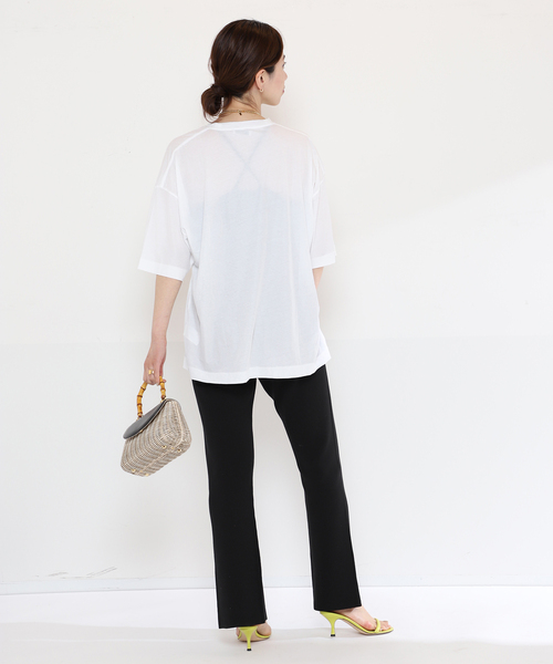 VERMEIL par iena（ヴェルメイユパーイエナ）の「Co/Ace スムースニットパンツ（その他パンツ・レディース・ブラック/ネイビー・36/38）」の8枚目の写真