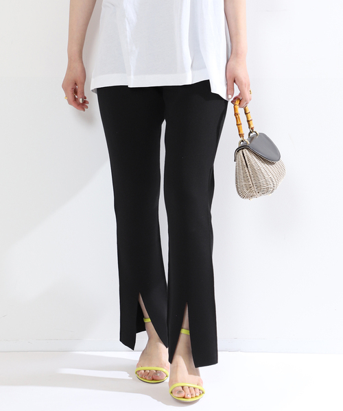 VERMEIL par iena（ヴェルメイユパーイエナ）の「Co/Ace スムースニットパンツ（その他パンツ・レディース・ブラック/ネイビー・36/38）」の10枚目の写真
