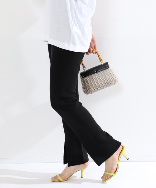 VERMEIL par iena（ヴェルメイユパーイエナ）の「Co/Ace スムースニットパンツ（その他パンツ・レディース・ブラック/ネイビー・36/38）」の11枚目の写真