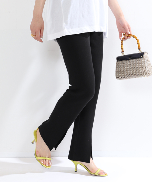 VERMEIL par iena（ヴェルメイユパーイエナ）の「Co/Ace スムースニットパンツ（その他パンツ・レディース・ブラック/ネイビー・36/38）」の14枚目の写真